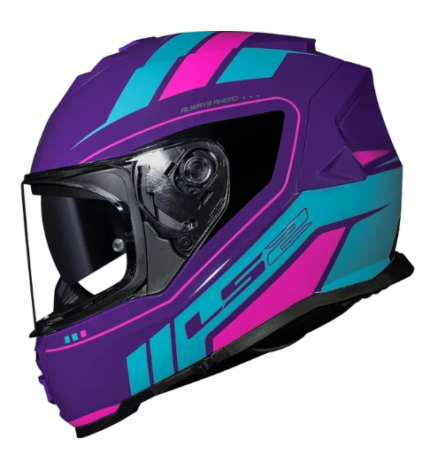 Capacete LS2 Storm FF800 Fist - Roxo/Azul (Com Viseira Solar)