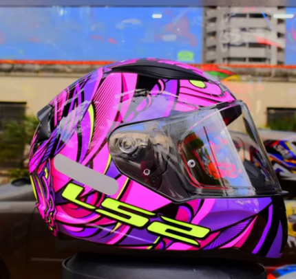 Capacete LS2 FF353 Rapid Athena - Roxo + VISEIRA BRINDE