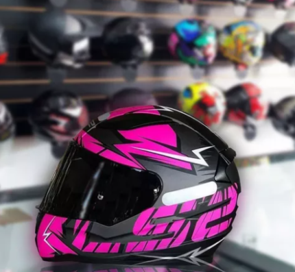 Capacete LS2 FF353 Rapid Cromo Preto/Rosa
