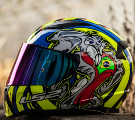 Capacete LS2 FF353 Rapid Alex Barros Amarelo/Azul