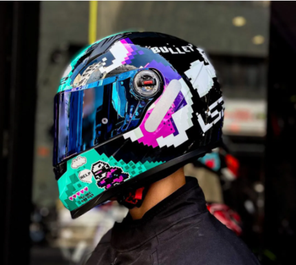 Capacete LS2 FF358 Bullet - Preto/Azul + VISEIRA BRINDE