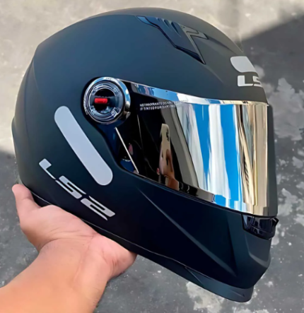 CAPACETE LS2 FF358 MONOCOLOR PRETO FOSCO