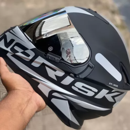 Capacete Norisk FF302 Manty - Preto/Cinza Fosco