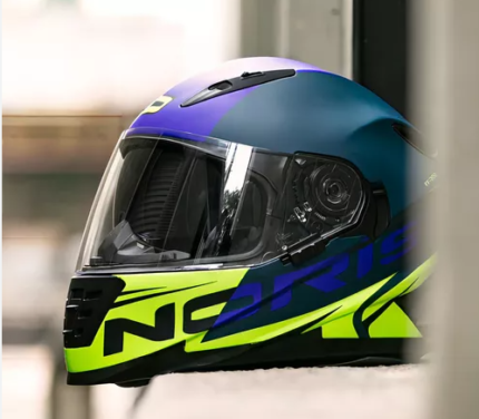 CAPACETE NORISK FF302 SOUL MANTY AZUL/VERDE
