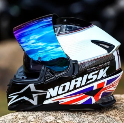 Capacete Norisk FF302 Grand Prix Inglaterra (Viseira Solar) + VISEIRA BRINDE