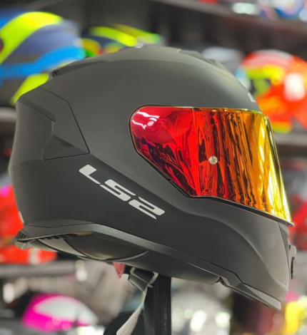 Capacete Fechado Preto Fosco FF358 Monocolor LS2 + Viseiras Espelhada Brinde