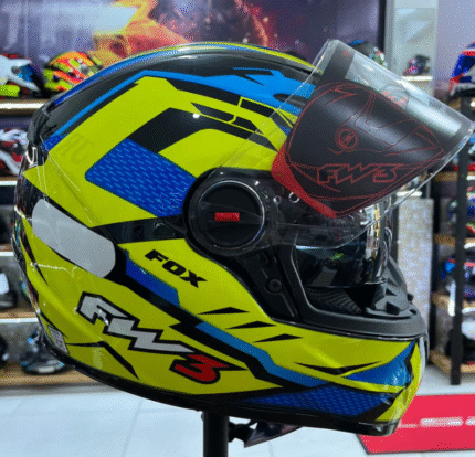 Capacete FW3 GTX Fox Amarelo com azul